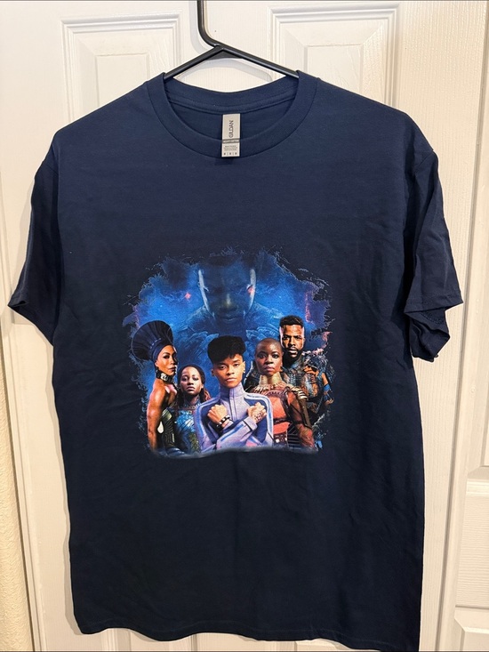 Gildan Other - Gildan Navy Blue Black Panther Wakanda Short Sleeve Graphic Tee